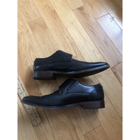 Florsheim Men\'s Leather Oxford Buckle Dress Shoes Black Size 10.5 Pre-Owned